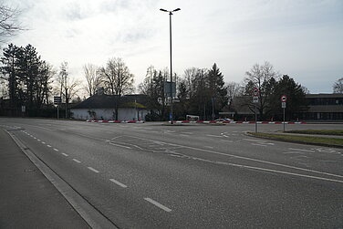 Die Kreuzung Ichenhauser Straße/Krankenhausstraße ist nicht mehr gesperrt. Foto: Michael Lindner/ Stadt Günzburg
