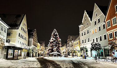 Die Stadt Günzburg sucht wieder Baumspenden zur Weihnachtsdekoration. Archivfoto: Julia Ehrlich/Stadt Günzburg